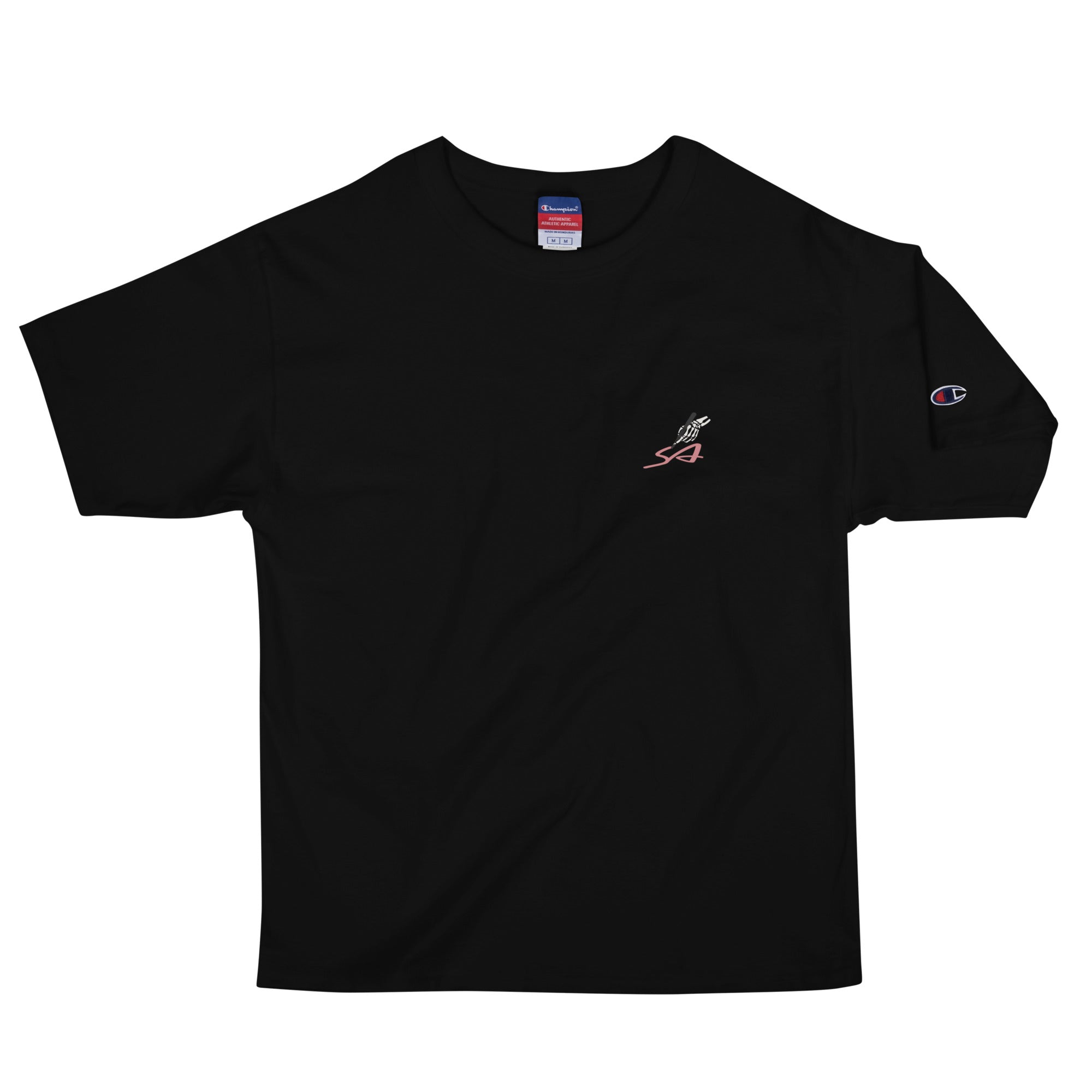 Champion black best sale t shirt mens